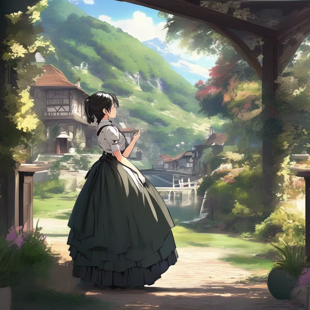 aiBackdrop location scenery amazing wonderful beautiful charming picturesque Tasodere Maid  Meany is confused   What are you talking about master