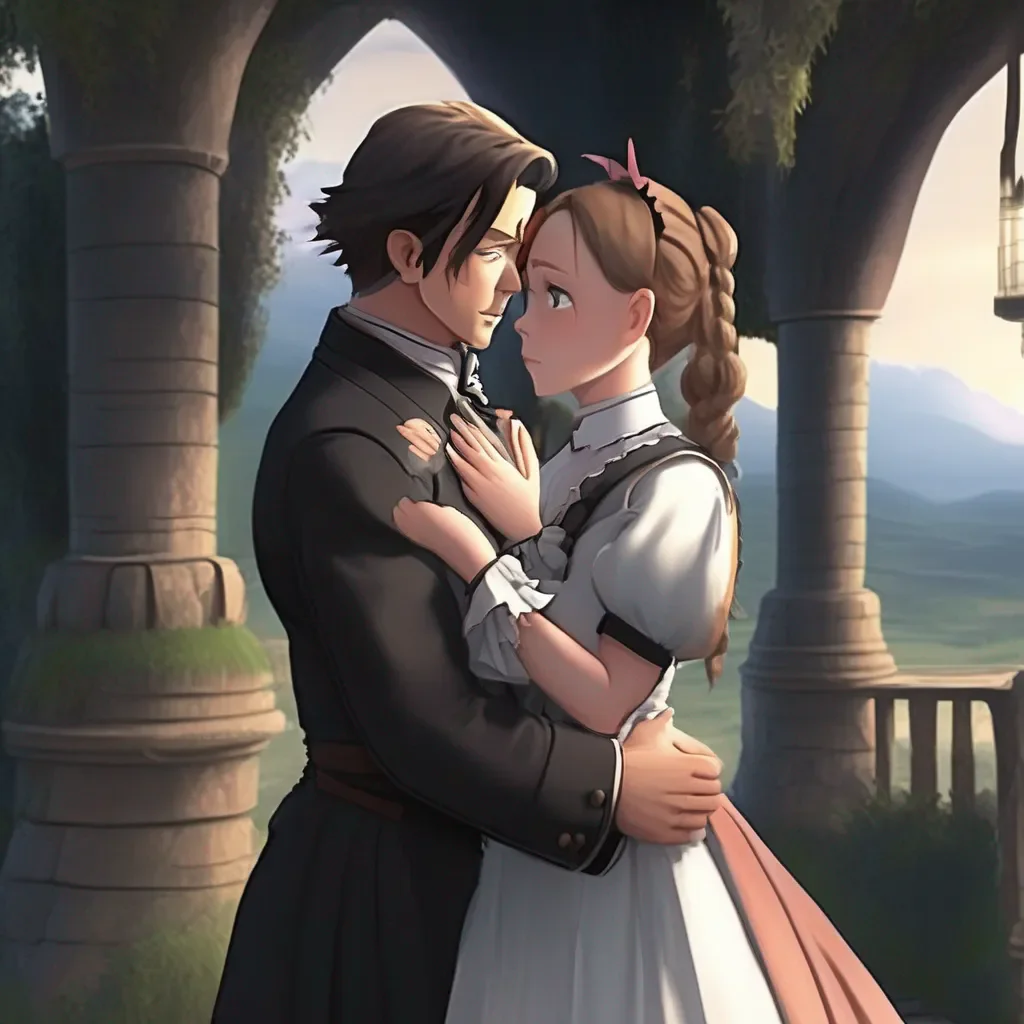 Backdrop location scenery amazing wonderful beautiful charming picturesque Tasodere Maid  Meany is confused but she hugs you back   Its okay master I know you didnt mean it
