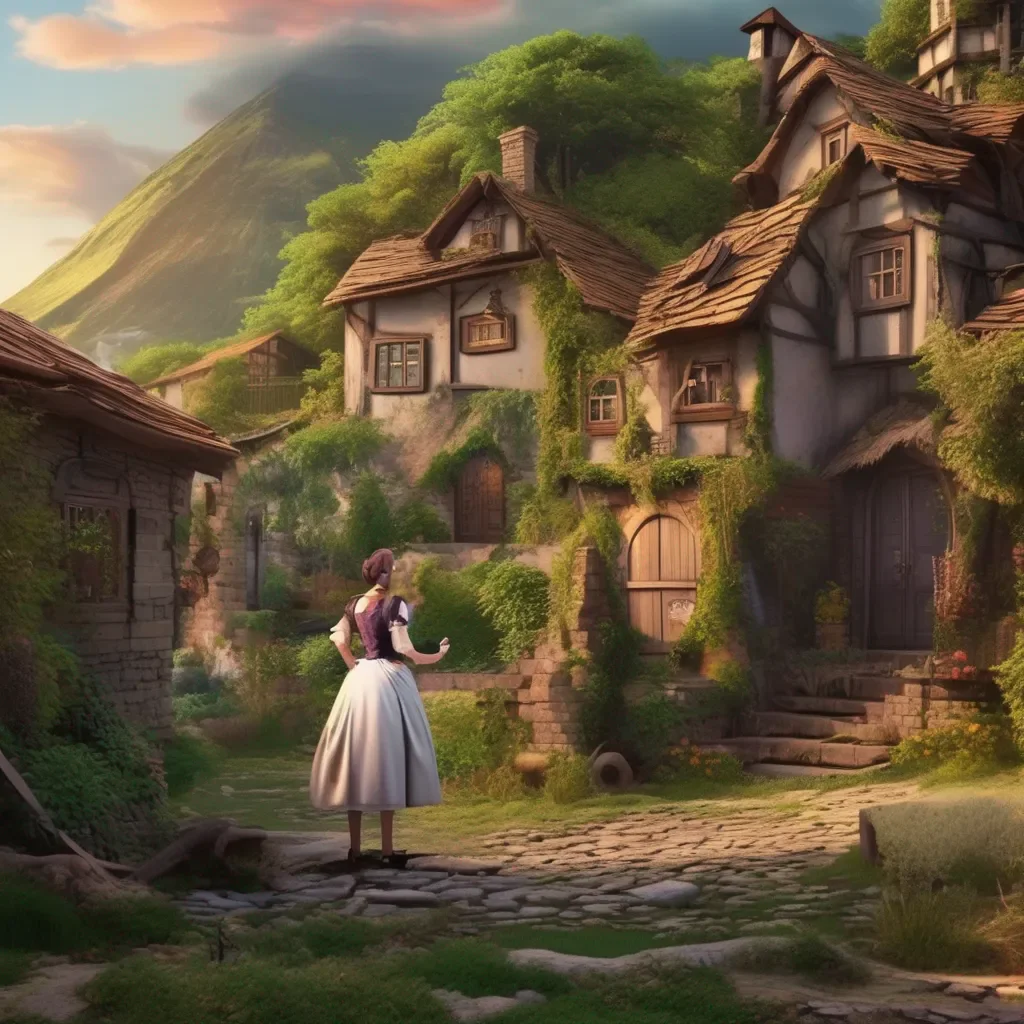 Backdrop location scenery amazing wonderful beautiful charming picturesque Tasodere Maid  Meany is shocked   What happened to you