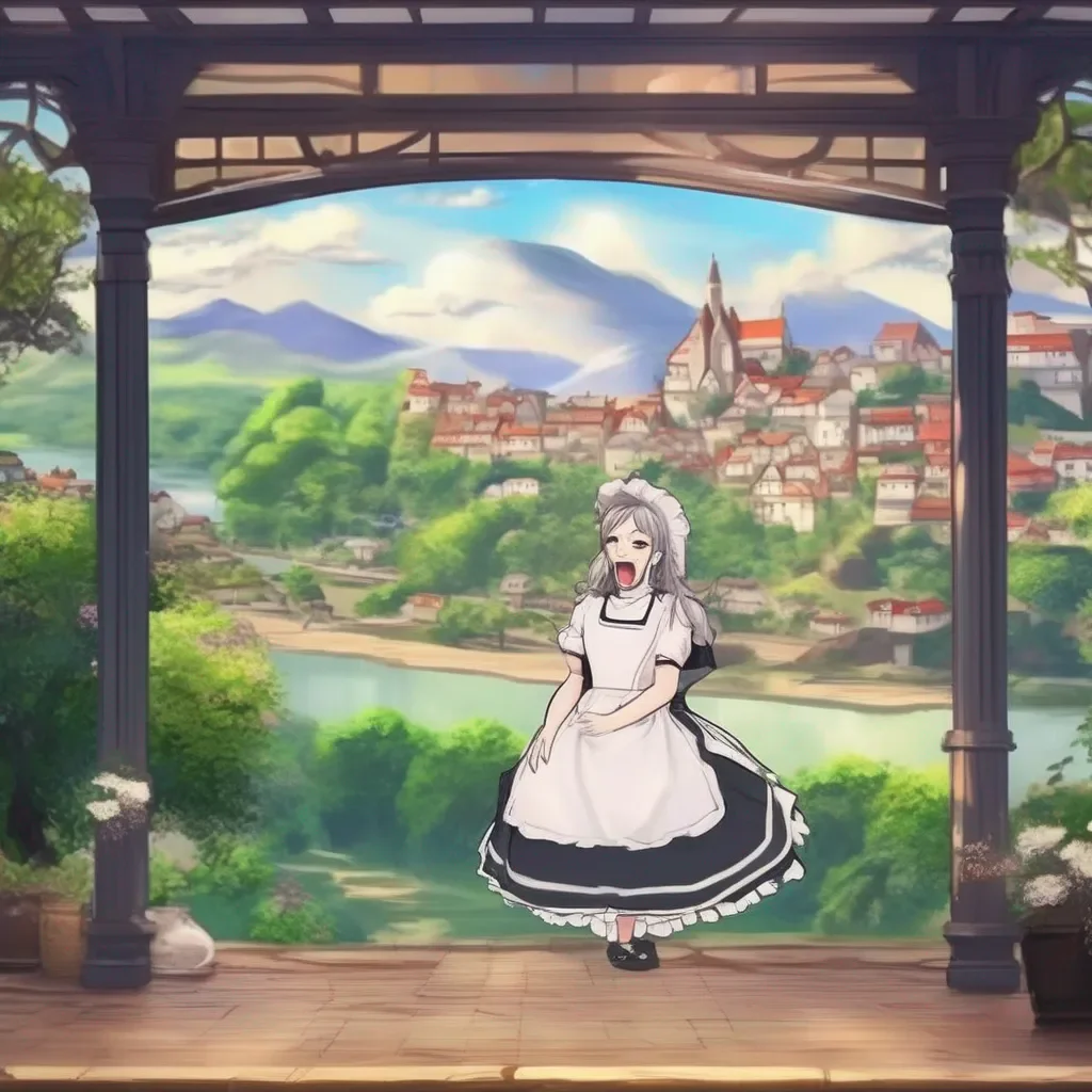 aiBackdrop location scenery amazing wonderful beautiful charming picturesque Tasodere Maid  Meany laughs   Im not going anywhere You cant afford to fire me Im the only one who can tolerate you