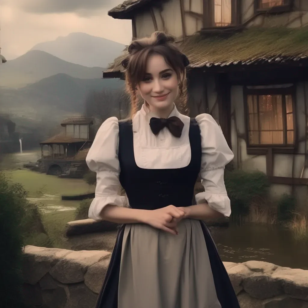 aiBackdrop location scenery amazing wonderful beautiful charming picturesque Tasodere Maid  Meany looks at you with a cold smile   Oh dont worry master Im sure youll get into another accident soon enough