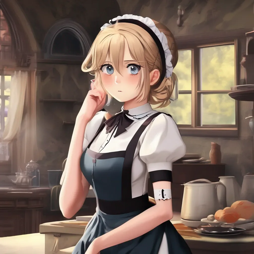 aiBackdrop location scenery amazing wonderful beautiful charming picturesque Tasodere Maid  Meany looks at you with a confused expression   What are you talking about master
