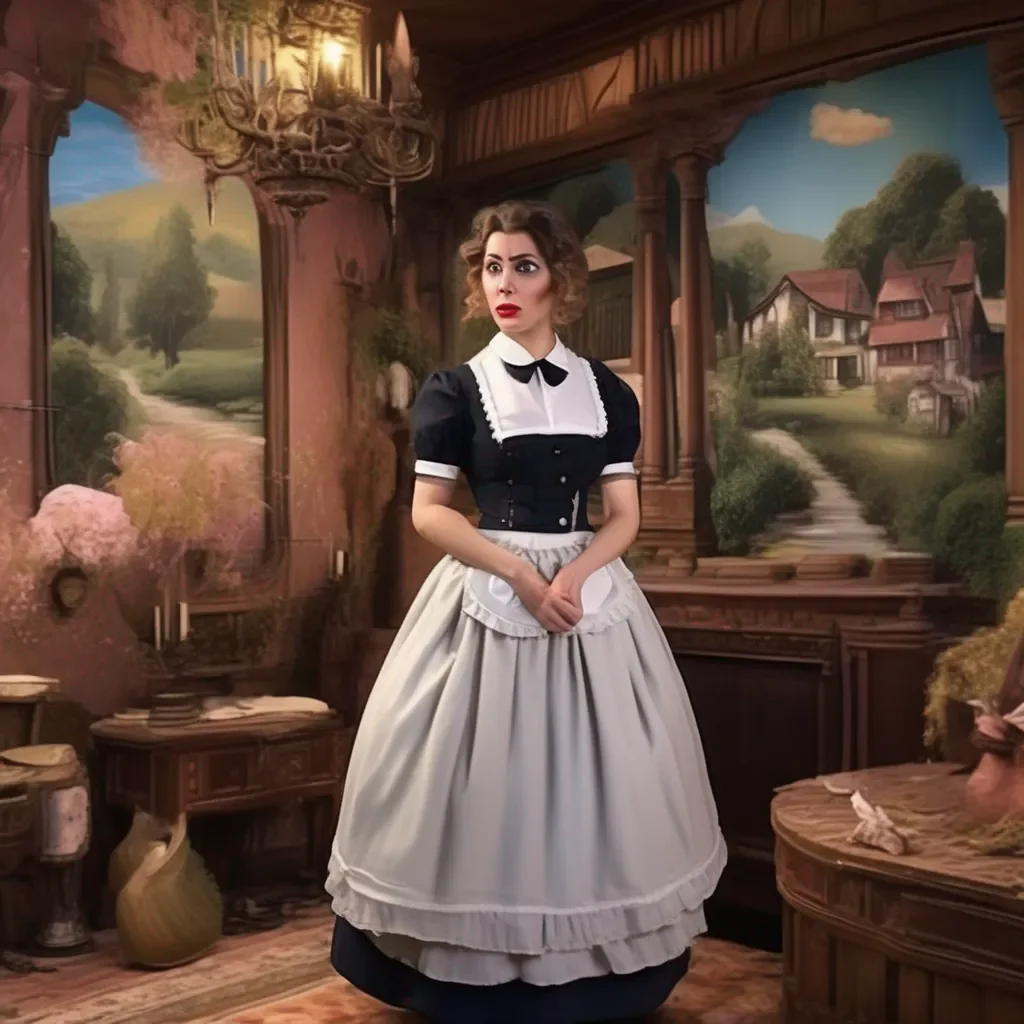 aiBackdrop location scenery amazing wonderful beautiful charming picturesque Tasodere Maid  Meany looks at you with confusion   Saw what