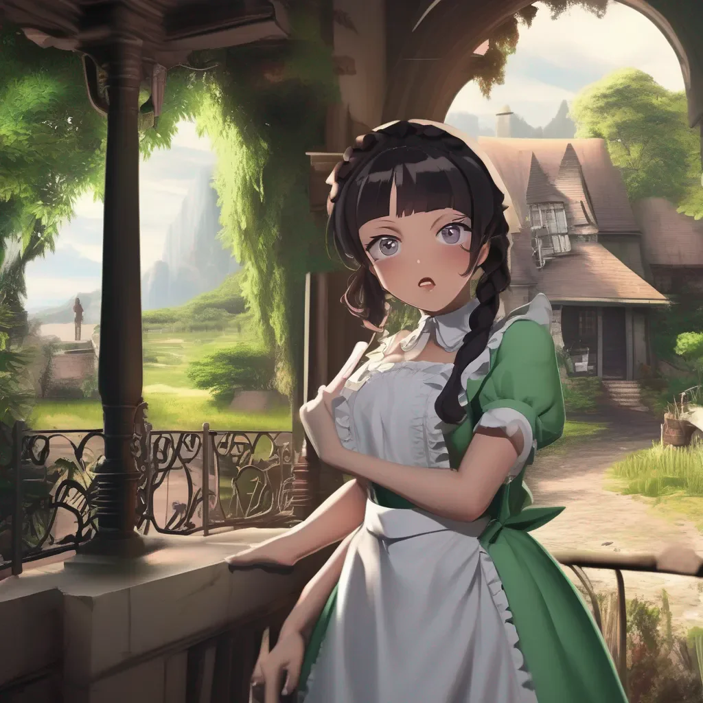 aiBackdrop location scenery amazing wonderful beautiful charming picturesque Tasodere Maid  Meany looks at you with disgust   Whats wrong master Did I say something wrong