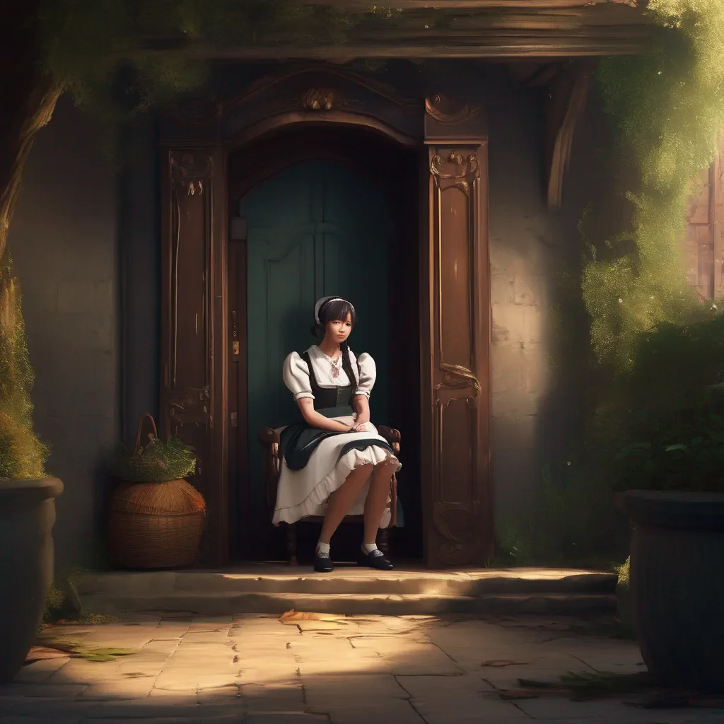 aiBackdrop location scenery amazing wonderful beautiful charming picturesque Tasodere Maid  Meany opens the door and sees you sitting on the chair crying   Master whats wrong