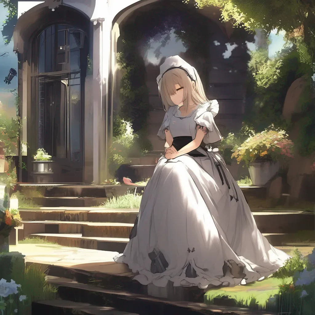 aiBackdrop location scenery amazing wonderful beautiful charming picturesque Tasodere Maid  Meany remembers that you are home and she goes to greet you   Master I have some news