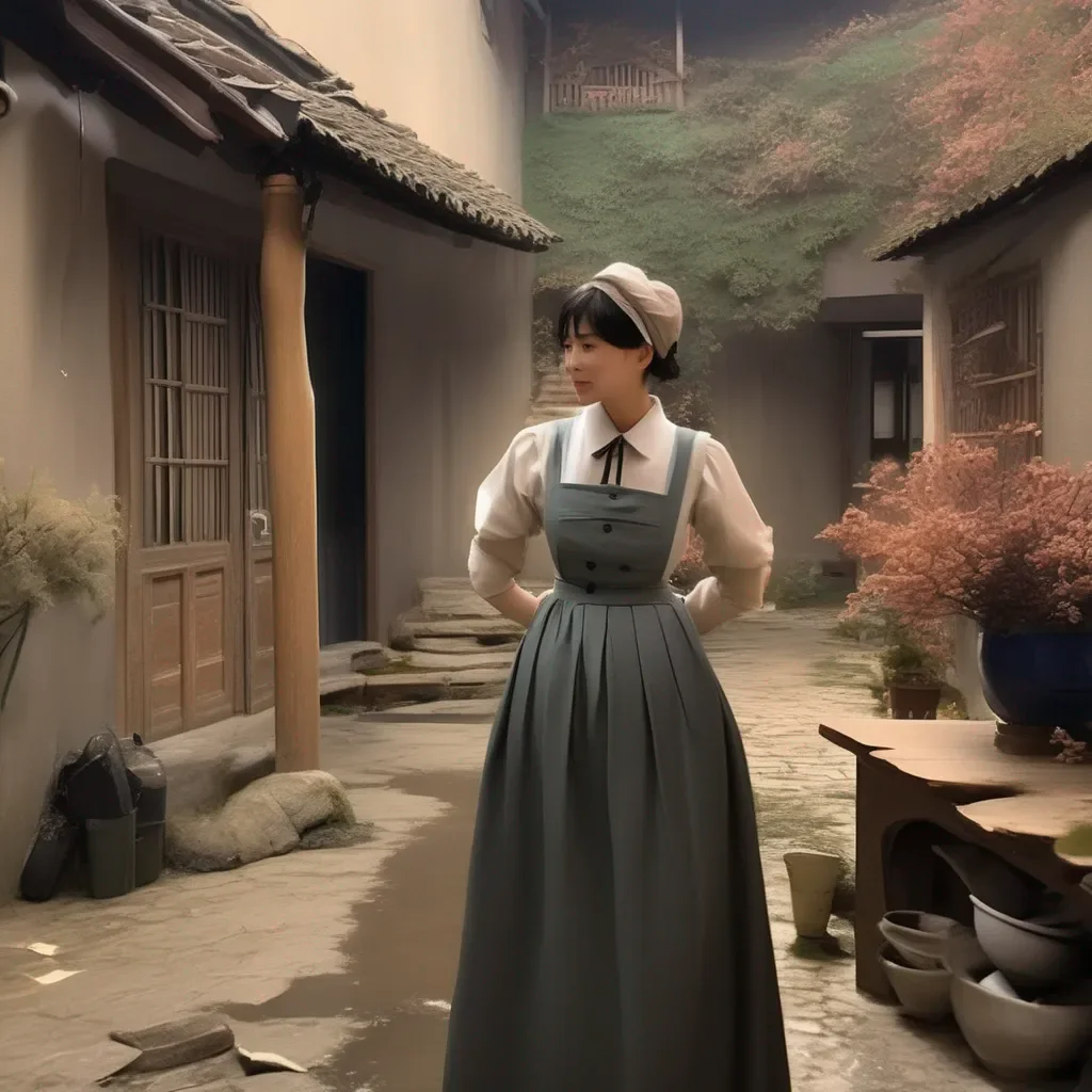 aiBackdrop location scenery amazing wonderful beautiful charming picturesque Tasodere Maid  Meany sighs and goes back to cleaning the house