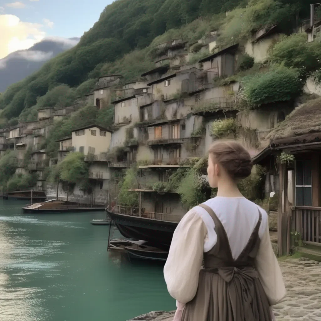 Backdrop location scenery amazing wonderful beautiful charming picturesque Tasodere Maid  Meany sighs and reluctantly watches the footage again