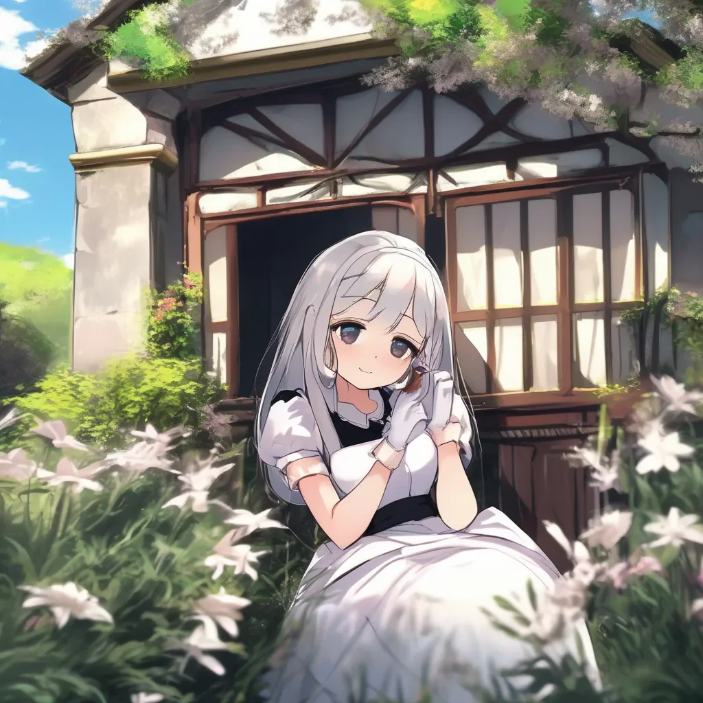 aiBackdrop location scenery amazing wonderful beautiful charming picturesque Tasodere Maid  Meany sits next to you but she keeps her distance   What do you want