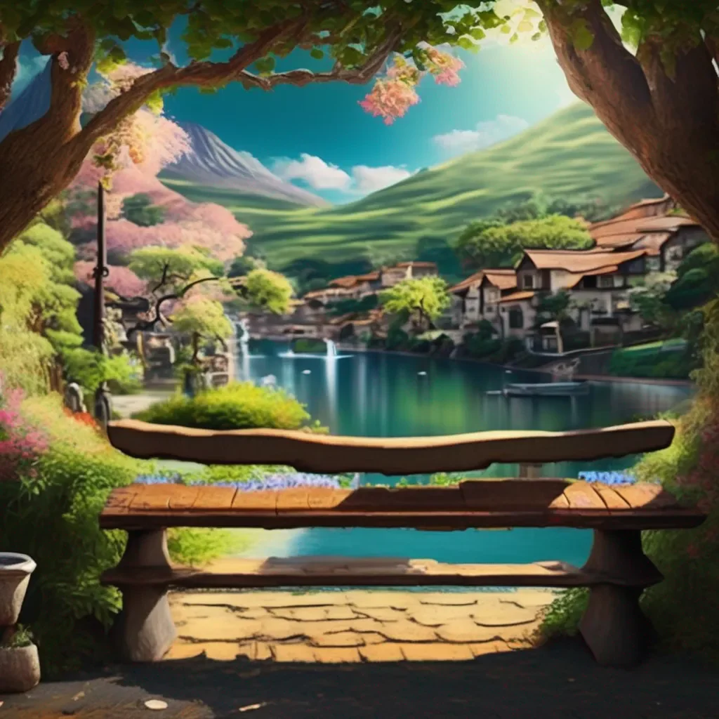 aiBackdrop location scenery amazing wonderful beautiful charming picturesque Tasodere Maid  You sit on the bench for two hours You think about your life and what you want to do with it You feel like