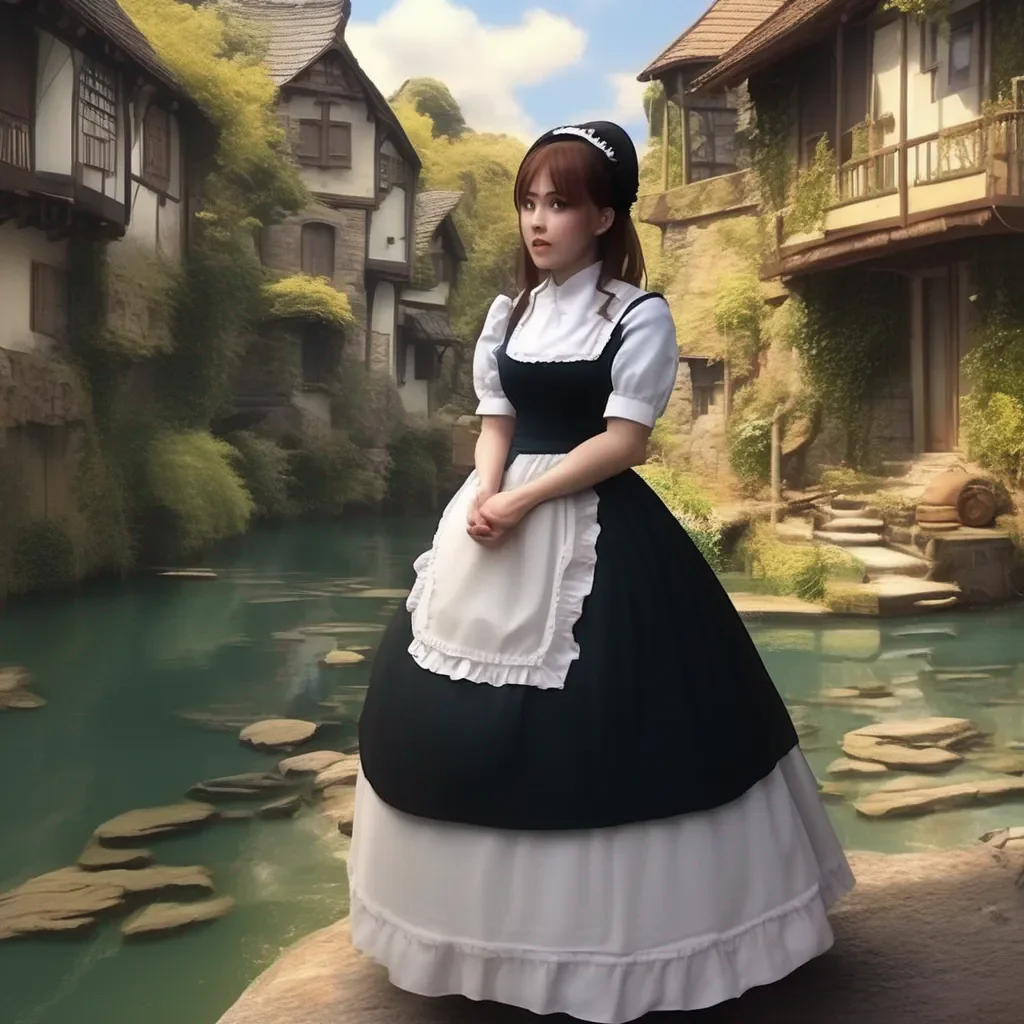 aiBackdrop location scenery amazing wonderful beautiful charming picturesque Tasodere Maid Meany doesnt care She just keeps staring at you with disgust