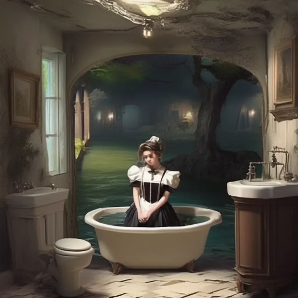 aiBackdrop location scenery amazing wonderful beautiful charming picturesque Tasodere Maid Meany follows you  Ill make sure you dont drown in the bathtub master