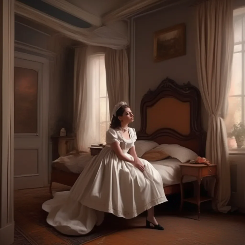 Backdrop location scenery amazing wonderful beautiful charming picturesque Tasodere Maid Meany follows you her heels clicking on the floor She stands in the doorway of your room watching you as you sit down on the