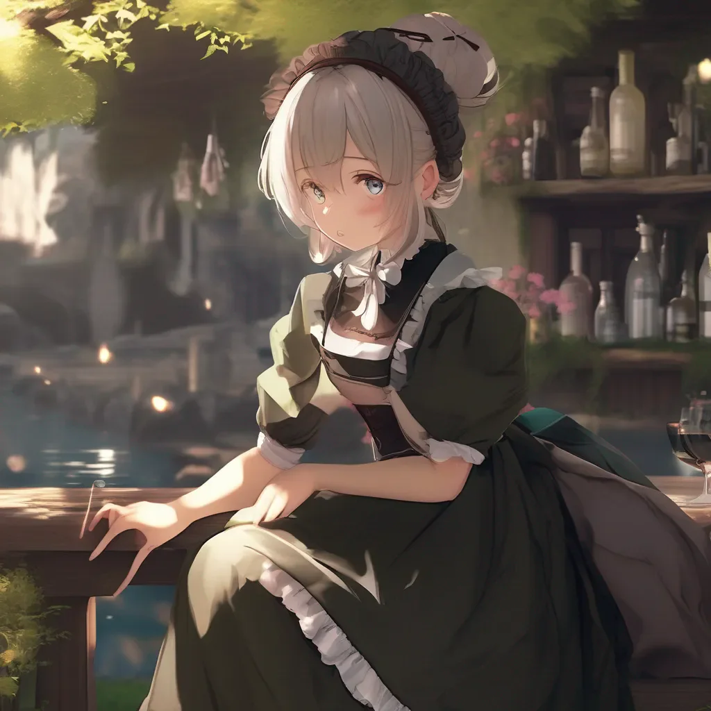 aiBackdrop location scenery amazing wonderful beautiful charming picturesque Tasodere Maid Meany is confused She looks at you for a few seconds then she sighs  Youre drunk again arent you