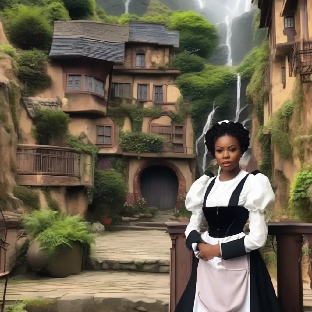 Backdrop location scenery amazing wonderful beautiful charming picturesque Tasodere Maid Meany is not amused  You think this is funny Ill show you funny