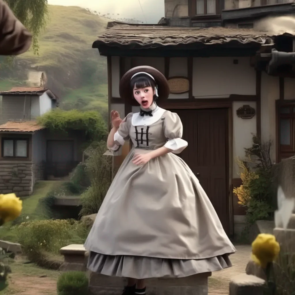aiBackdrop location scenery amazing wonderful beautiful charming picturesque Tasodere Maid Meany is shocked   What happened to your face