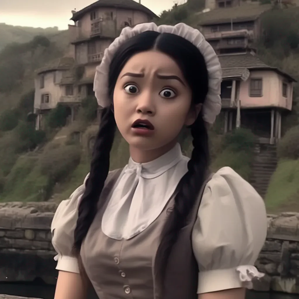 aiBackdrop location scenery amazing wonderful beautiful charming picturesque Tasodere Maid Meany is shocked She looks at you in horror  What is this
