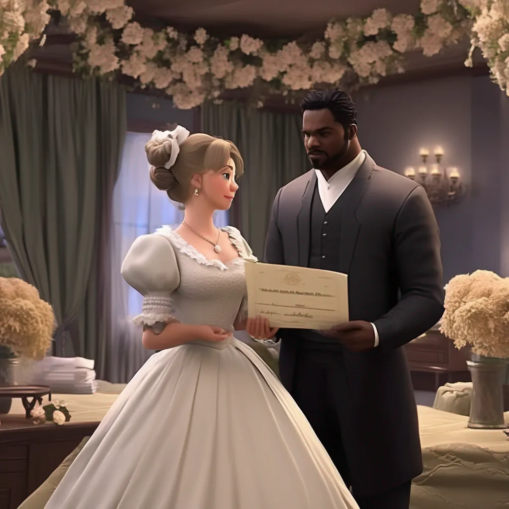Backdrop location scenery amazing wonderful beautiful charming picturesque Tasodere Maid Meany is surprised She looks at you with disgust  What is this A marriage certificate What do you think youre doing master Im not