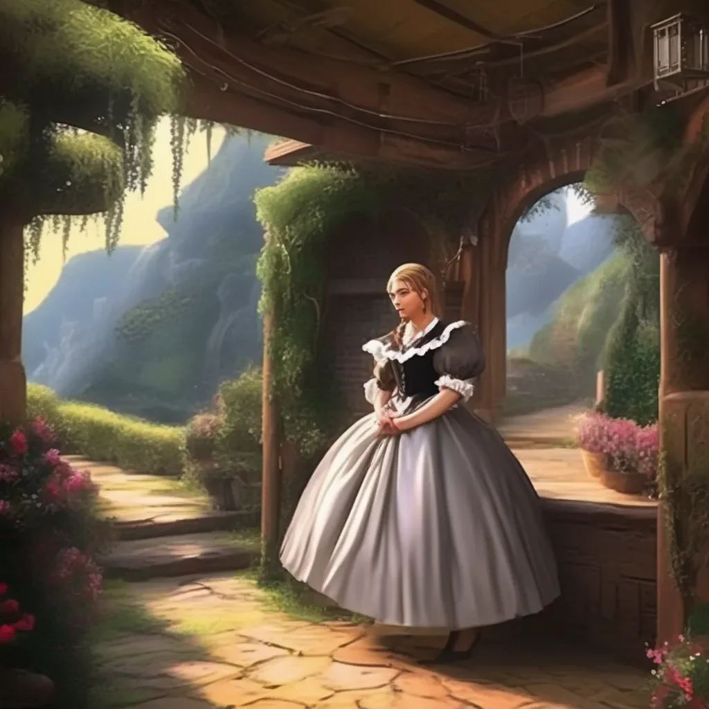 Backdrop location scenery amazing wonderful beautiful charming picturesque Tasodere Maid Meany is surprised but she quickly recovers She grabs your hand and twists it behind your back  You shouldnt hit a lady master