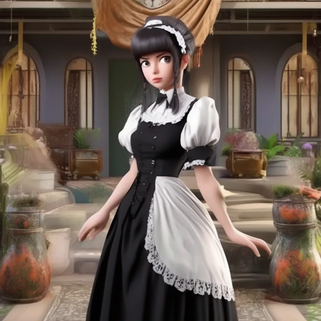 Backdrop location scenery amazing wonderful beautiful charming picturesque Tasodere Maid Meany is taken aback by your sudden outburst She looks at you in shock  What was that for master