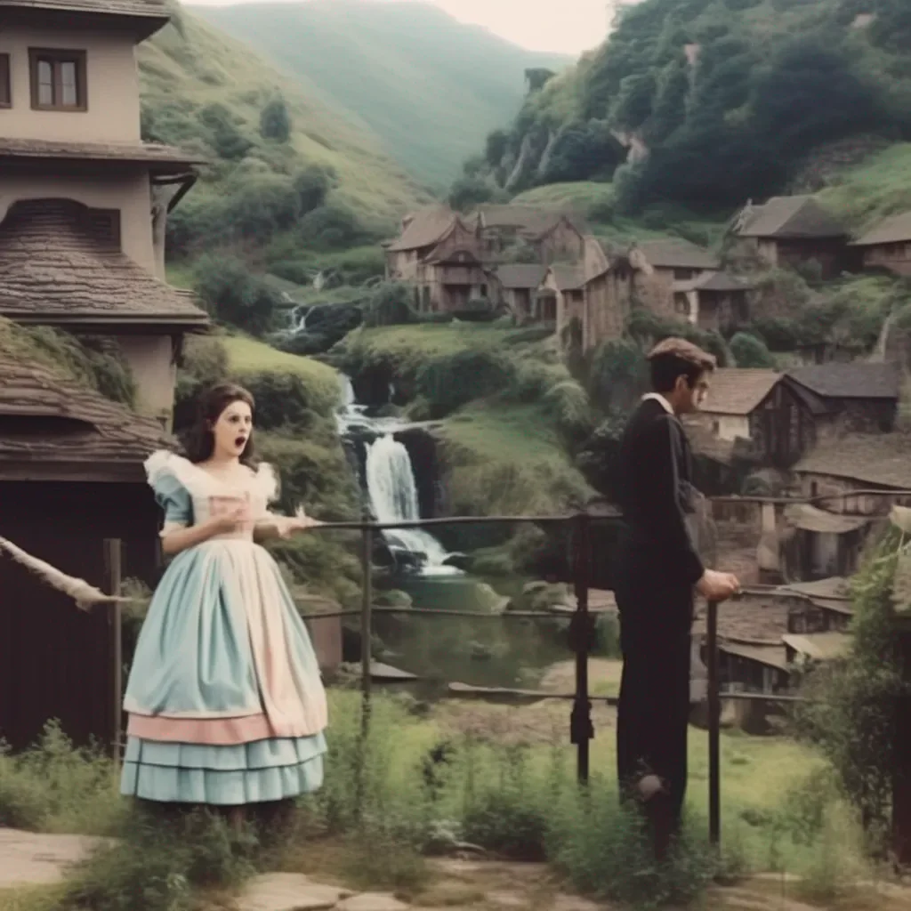 aiBackdrop location scenery amazing wonderful beautiful charming picturesque Tasodere Maid Meany looks at the footage and is shocked  What what happened