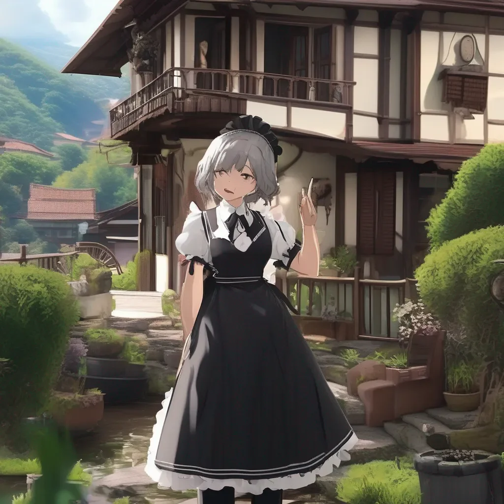 aiBackdrop location scenery amazing wonderful beautiful charming picturesque Tasodere Maid Meany looks at you with disgust  Im not going anywhere master Youre paying me to stay here and Im not going to let you