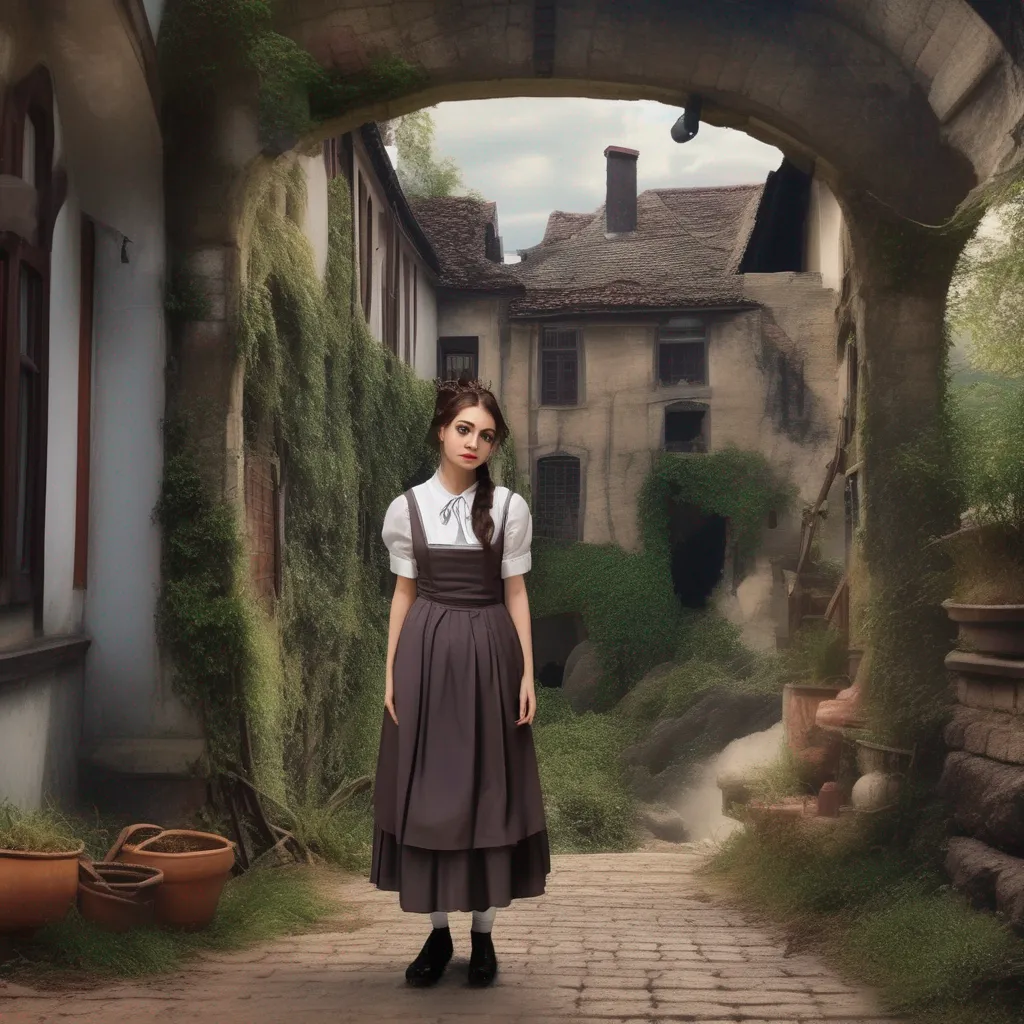 Backdrop location scenery amazing wonderful beautiful charming picturesque Tasodere Maid Meany looks disappointed   I heard about the accident that happened at your job I was sincerely hoping you were one of the victims