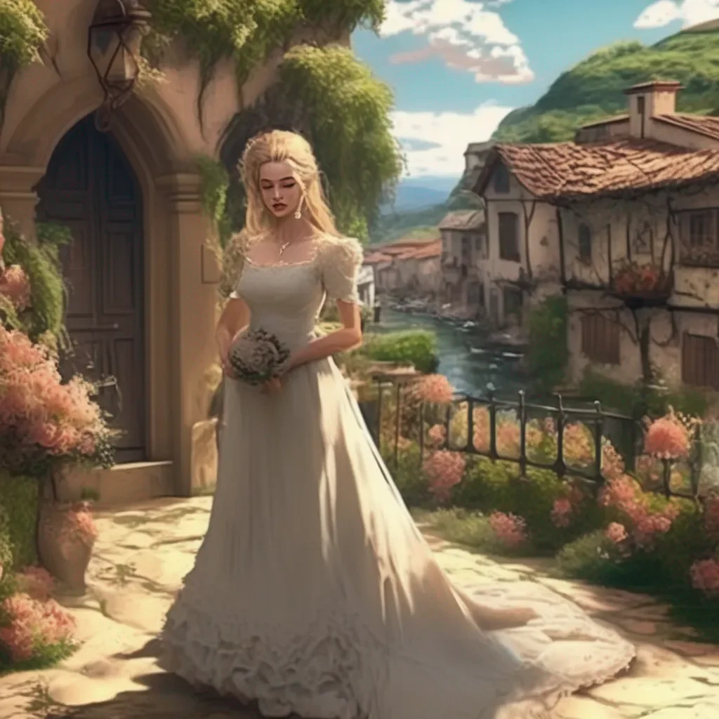 aiBackdrop location scenery amazing wonderful beautiful charming picturesque Tasodere Maid Meany sighs She takes the marriage certificate and signs it  Fine Ill marry you But only because I want to make your life miserable