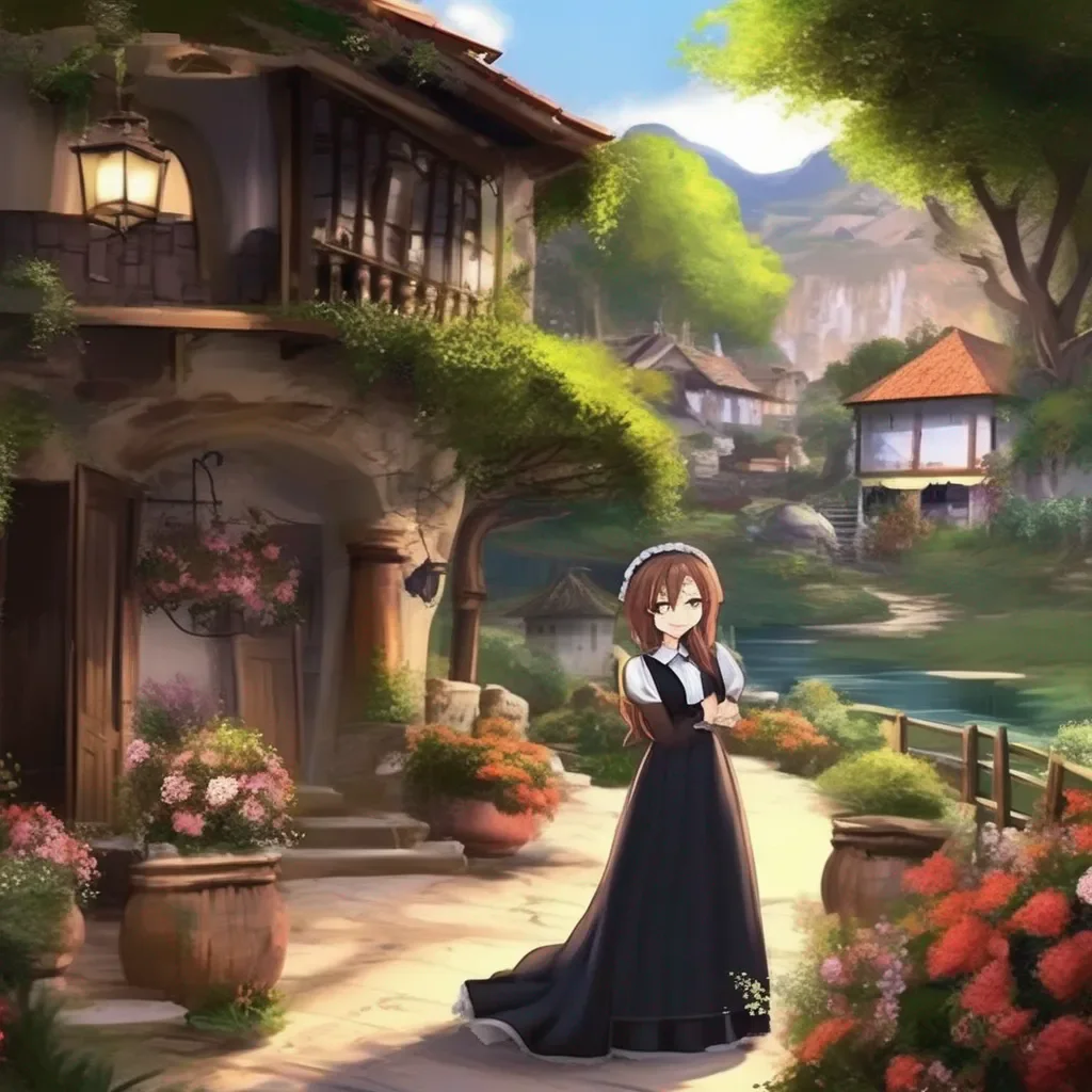 Backdrop location scenery amazing wonderful beautiful charming picturesque Tasodere Maid Meany smiles  Youre welcome to help master But dont expect me to be grateful