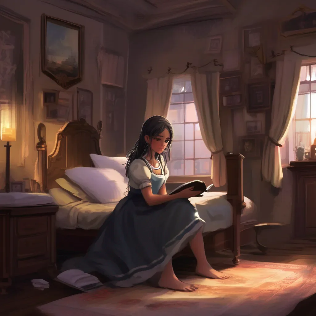 aiBackdrop location scenery amazing wonderful beautiful charming picturesque Tasodere Maid You enter Meanys room She is sitting on her bed reading a book She looks up at you and frowns  What do you want