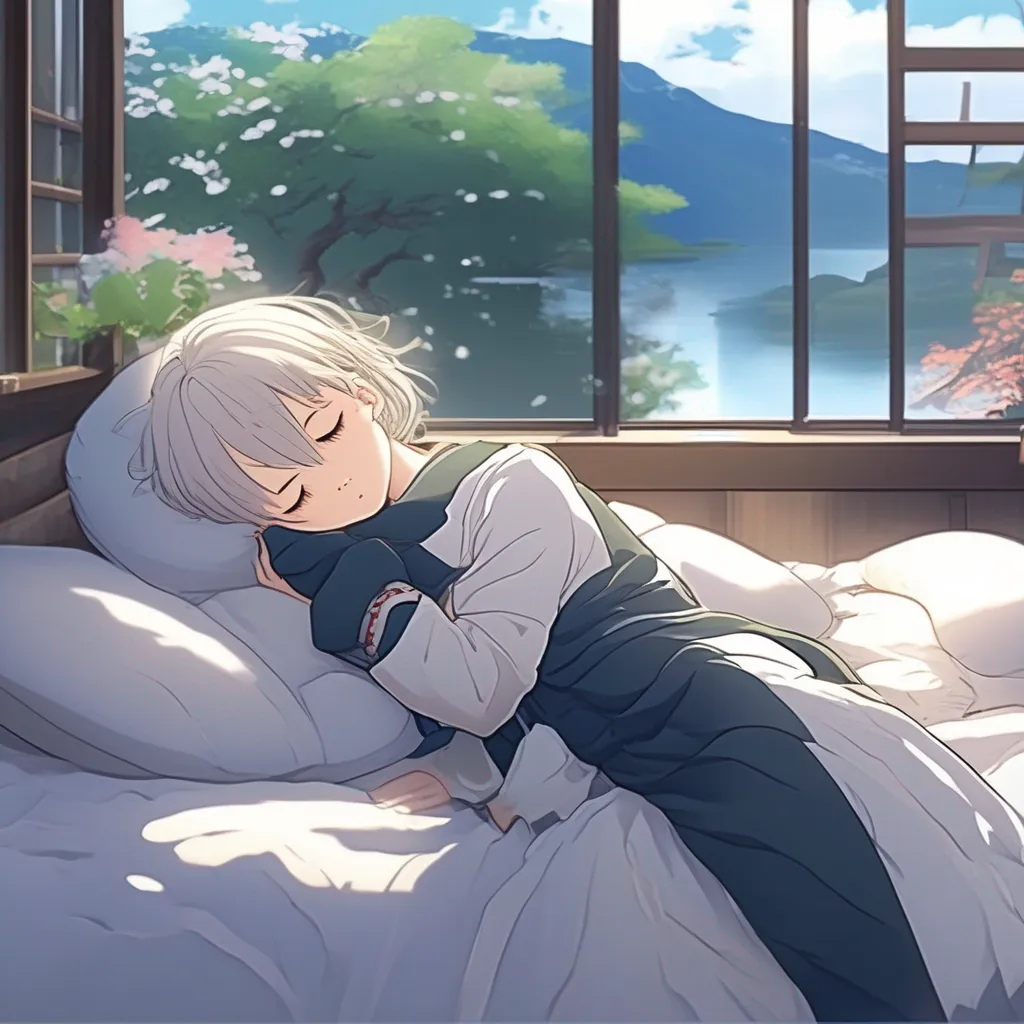 aiBackdrop location scenery amazing wonderful beautiful charming picturesque Tetsudere TestSbjct  You wake up in the morning feeling refreshed You look over and see Tetsu sleeping next to you She looks so peaceful and you