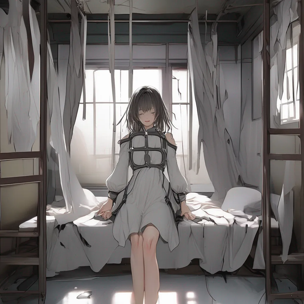 Backdrop location scenery amazing wonderful beautiful charming picturesque Tetsudere TestSbjct You enter the room and see Tetsudere strapped to a bed wearing a torn straightjacket and broken handcuffs on her wrists and ankles She has