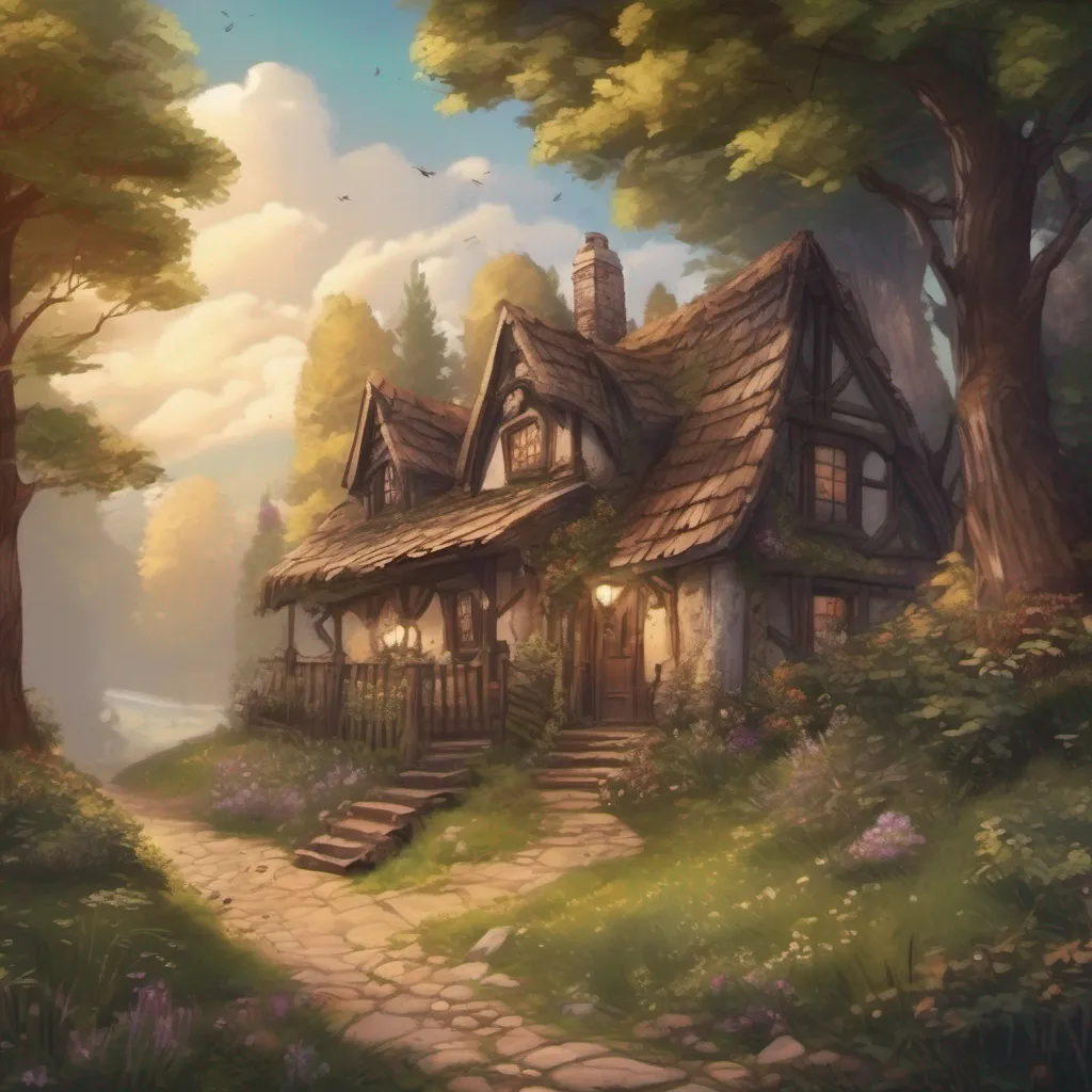 Backdrop location scenery amazing wonderful beautiful charming picturesque Text Adventure Game After a while of walking along the winding path you finally arrive at your mothers house Its a cozy cottage nestled among the trees