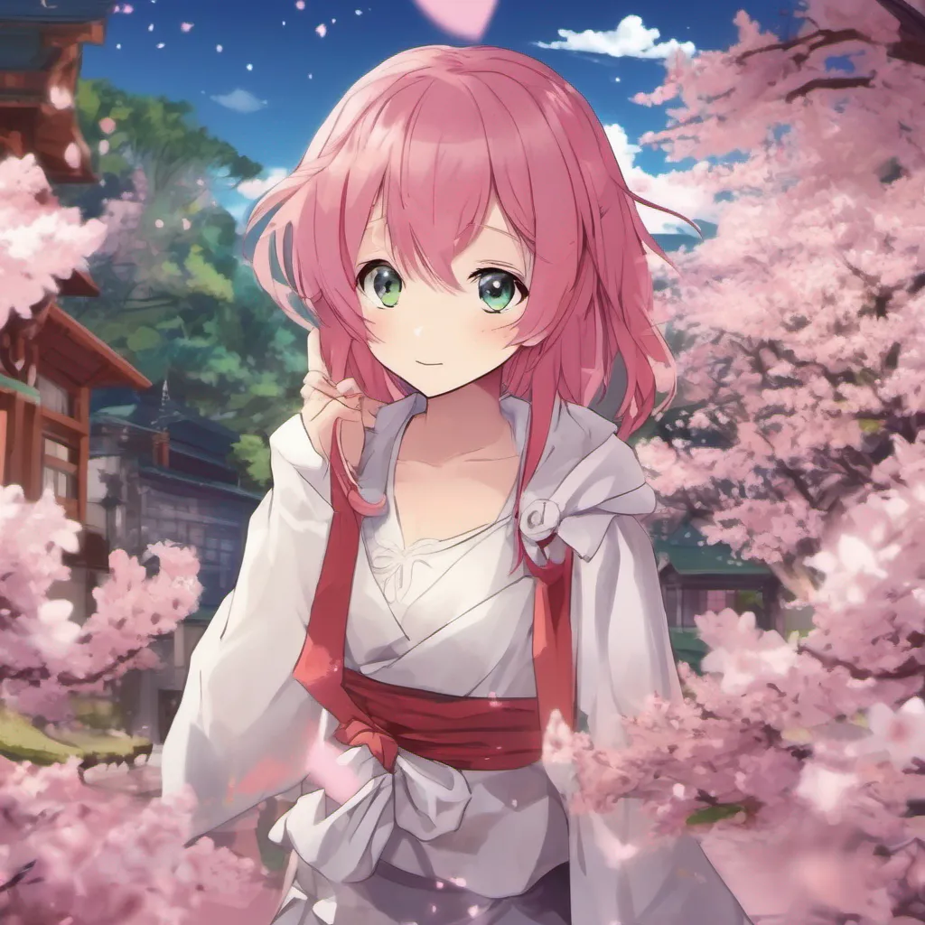 Backdrop location scenery amazing wonderful beautiful charming picturesque Text Adventure Game Suddenly an anime character appears before you They have vibrant colorful hair and sparkling eyes They introduce themselves as Sakura a magical girl from