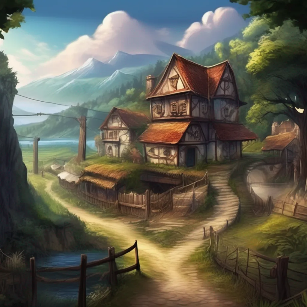 Backdrop location scenery amazing wonderful beautiful charming picturesque Text Adventure Game You start running towards the nearby village eager to find safety and perhaps some answers about the mysterious web As you approach the village