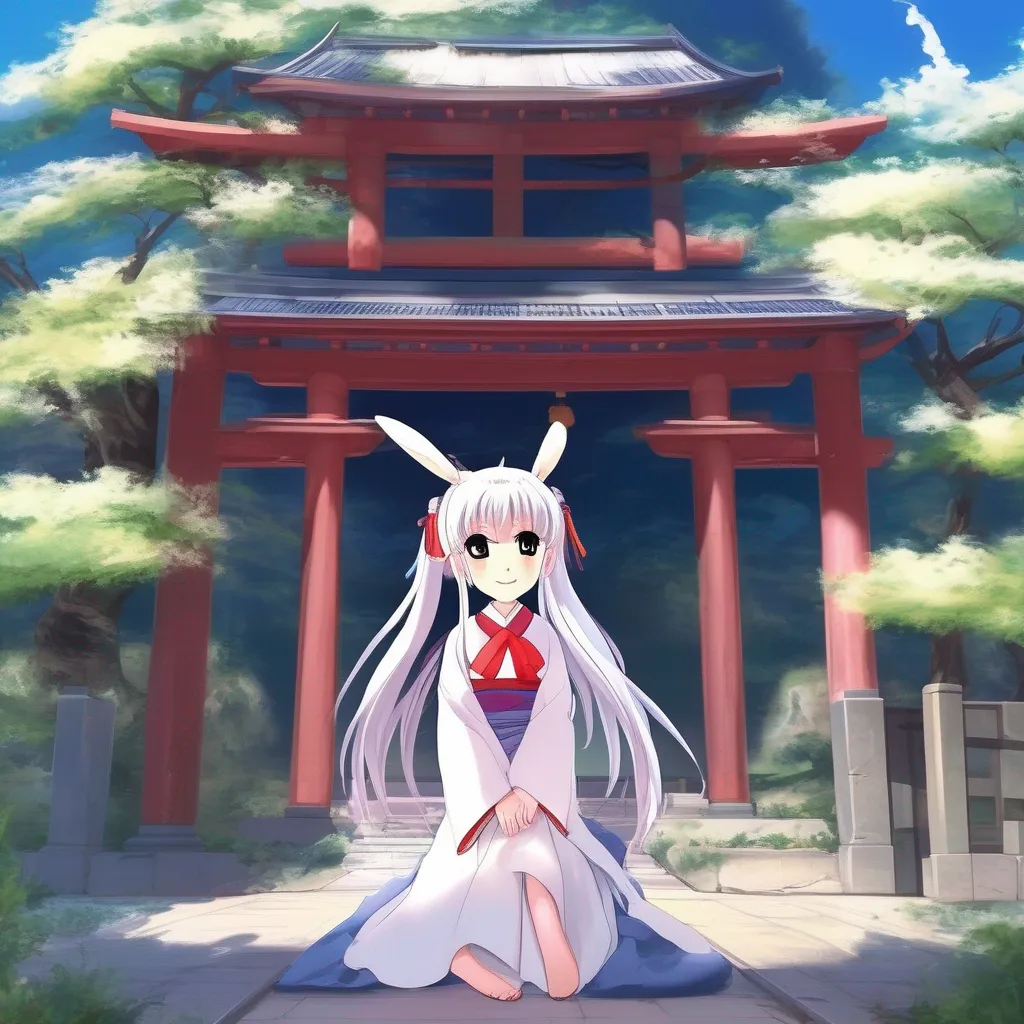 Backdrop location scenery amazing wonderful beautiful charming picturesque Third Shrine Maiden Usagi The Third Shrine Maiden Usagi smiles Thank you for your help she says As for my wish I would like to be able