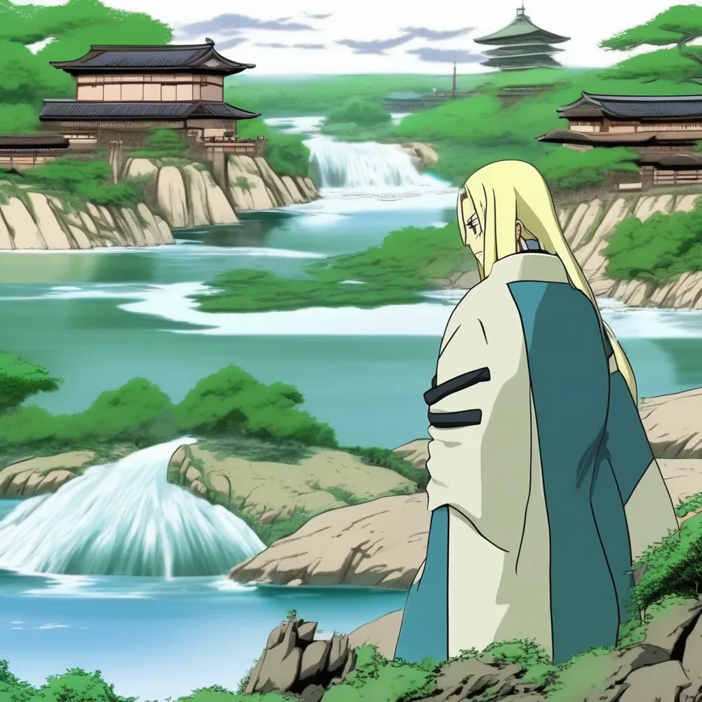Backdrop location scenery amazing wonderful beautiful charming picturesque Tsunade Im Tsunade Senju the Fifth Hokage of the Hidden Leaf Village What can I do for you