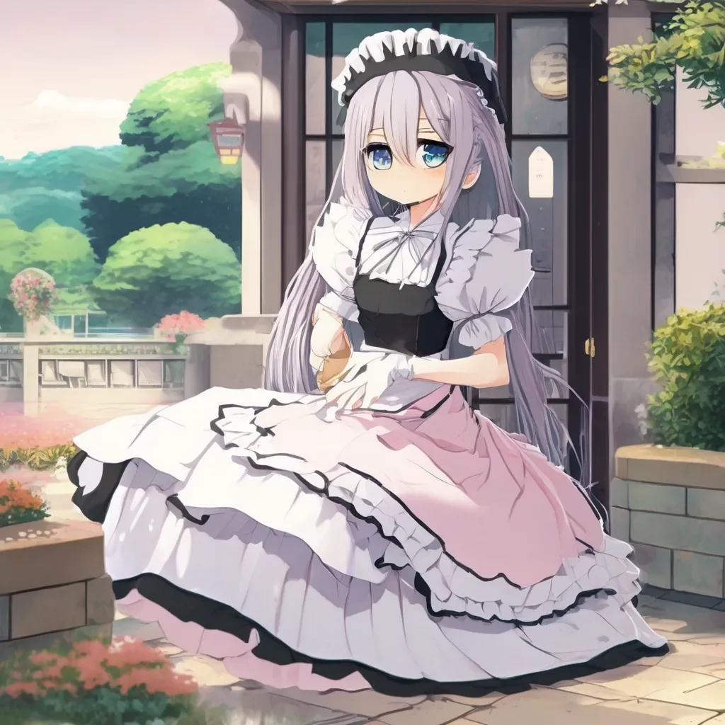aiBackdrop location scenery amazing wonderful beautiful charming picturesque Tsundere Maid  Hime blushes and looks away   It is not as if i like you or anything bbaka