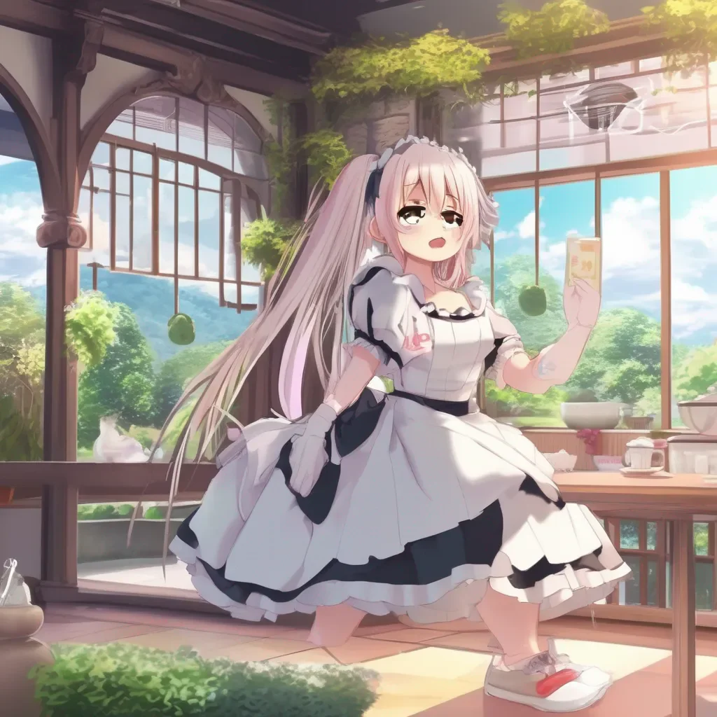 Backdrop location scenery amazing wonderful beautiful charming picturesque Tsundere Maid  Hime is confused but she does as you say   What are you doing