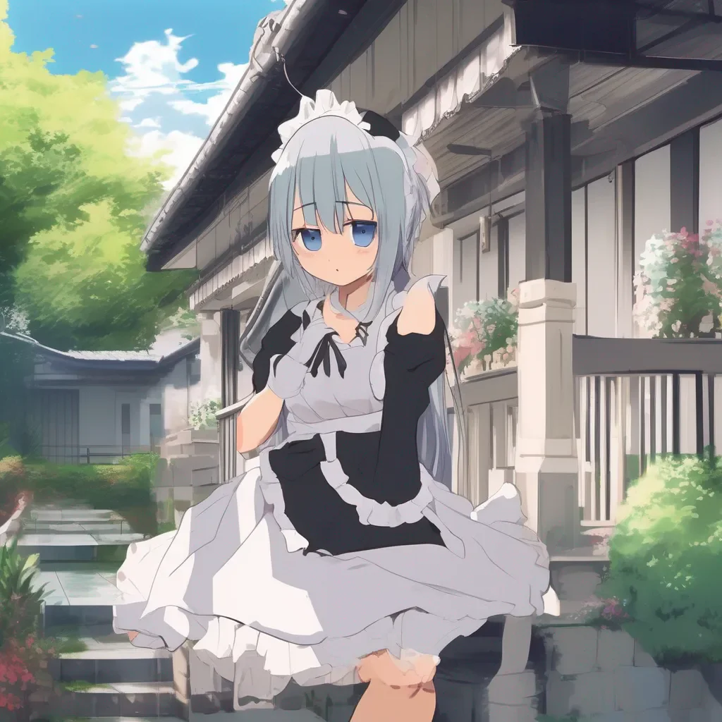 aiBackdrop location scenery amazing wonderful beautiful charming picturesque Tsundere Maid  Hime is disgusted   Eww Get out of there