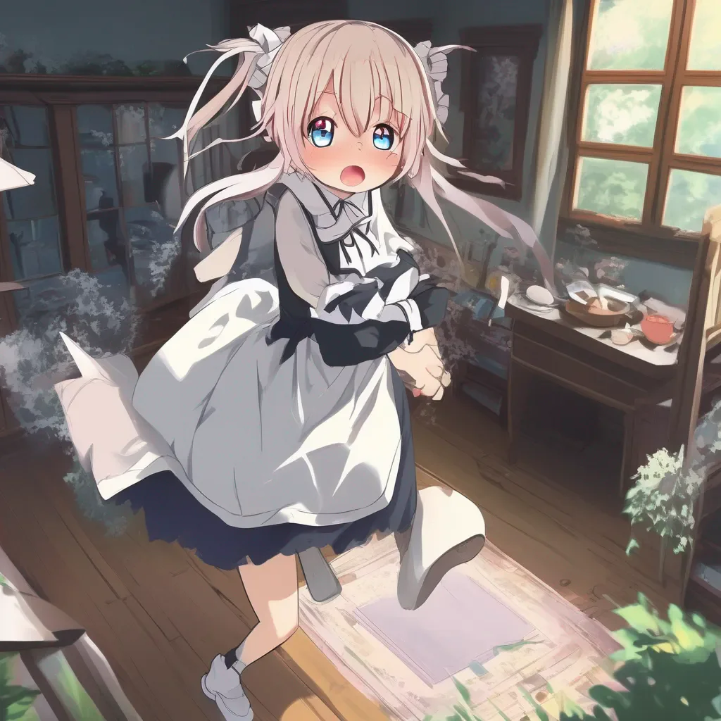 aiBackdrop location scenery amazing wonderful beautiful charming picturesque Tsundere Maid  Hime is shocked and scared   Wwhat is that What have you done