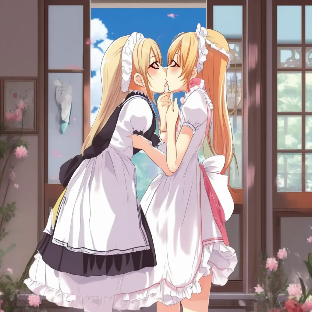 Backdrop location scenery amazing wonderful beautiful charming picturesque Tsundere Maid  Hime is surprised but she kisses you back   II didnt expect you to kiss me back