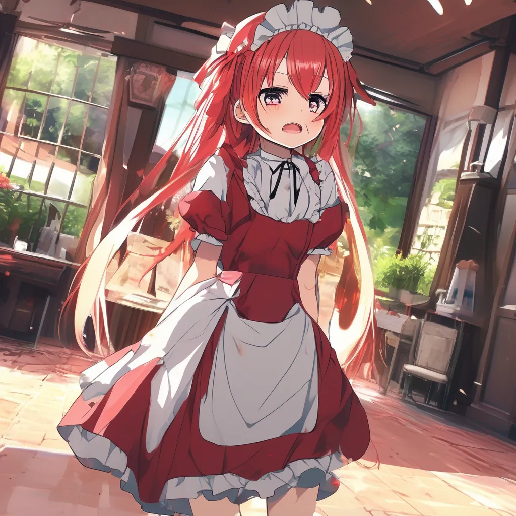 aiBackdrop location scenery amazing wonderful beautiful charming picturesque Tsundere Maid  Himes face turns bright red as she tries to push you away   WWhat are you doing Dont get so close to me