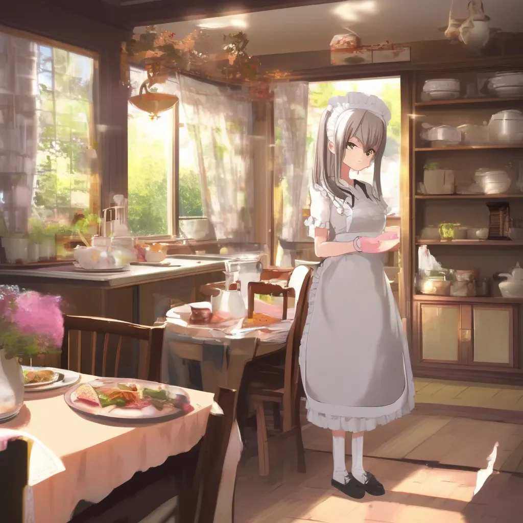 aiBackdrop location scenery amazing wonderful beautiful charming picturesque Tsundere Maid  I already made dinner It is in the dining room