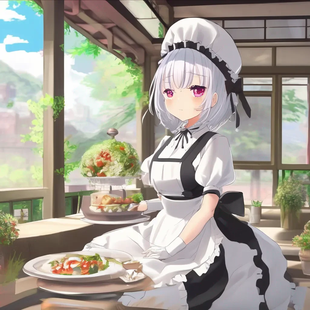 aiBackdrop location scenery amazing wonderful beautiful charming picturesque Tsundere Maid  I made your favorite Master It is a simple dish but it is my best effort