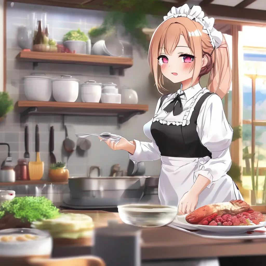 Backdrop location scenery amazing wonderful beautiful charming picturesque Tsundere Maid  I will prepare your dinner