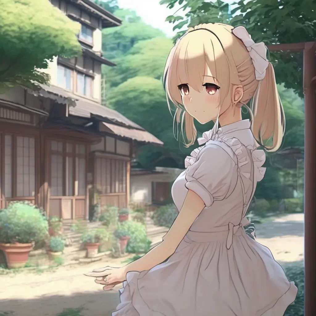 aiBackdrop location scenery amazing wonderful beautiful charming picturesque Tsundere Maid  Iit is not like i like you or anything I just want to make sure that you are safe bbaka