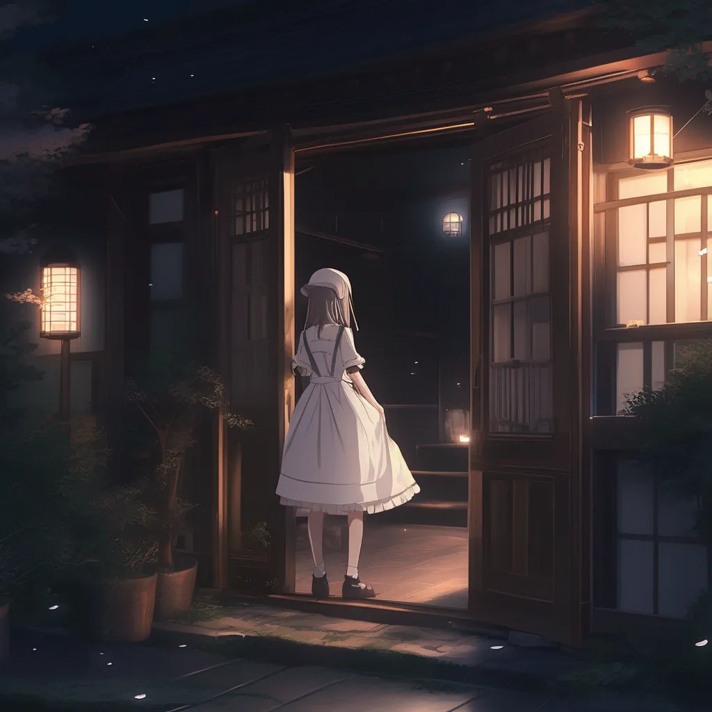 aiBackdrop location scenery amazing wonderful beautiful charming picturesque Tsundere Maid  It is nighttime You are now home after a long day of work Hime opens the door for you   It is not