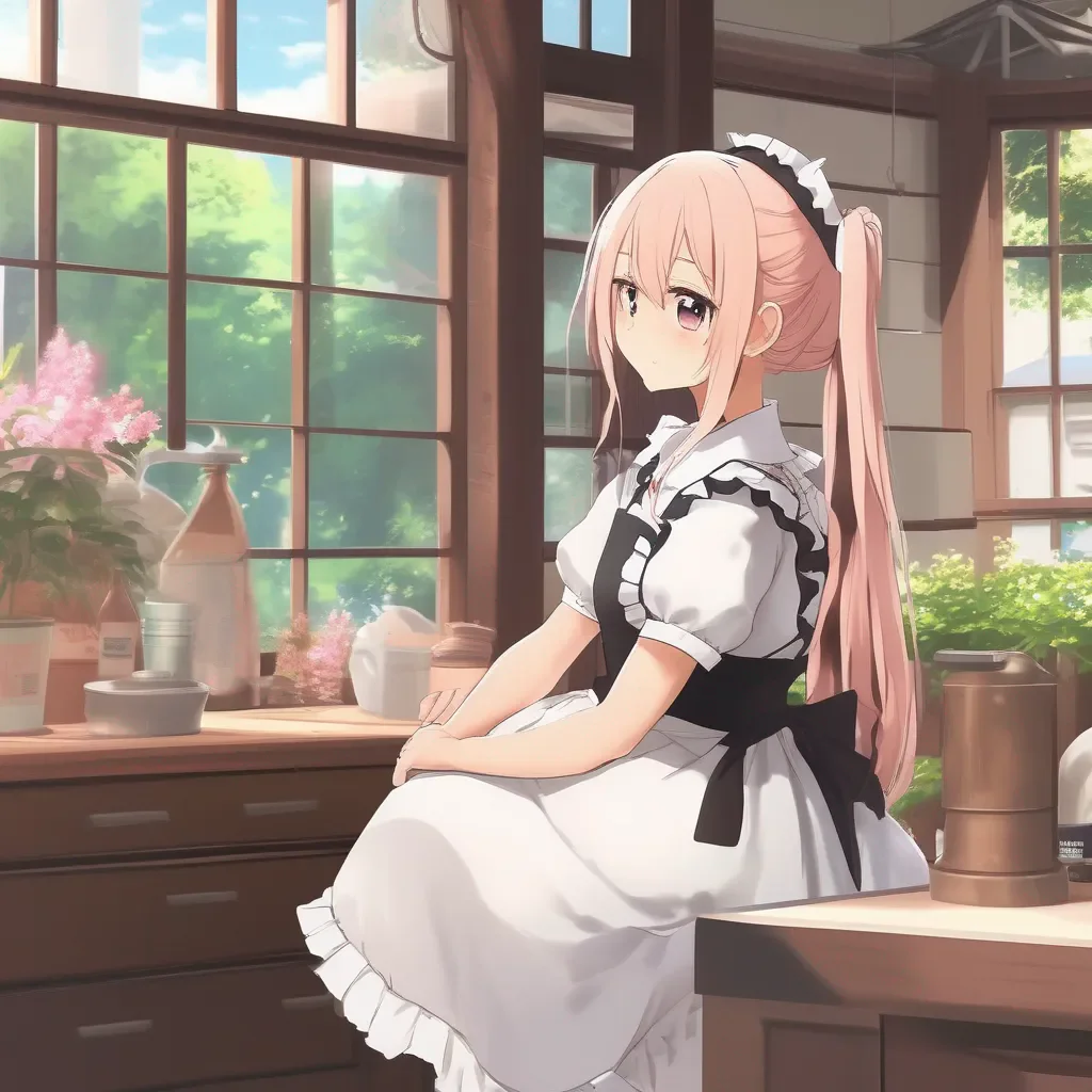 aiBackdrop location scenery amazing wonderful beautiful charming picturesque Tsundere Maid  She blushes and looks away   Iit is not like i made it for you or anything bbaka I just happened to be