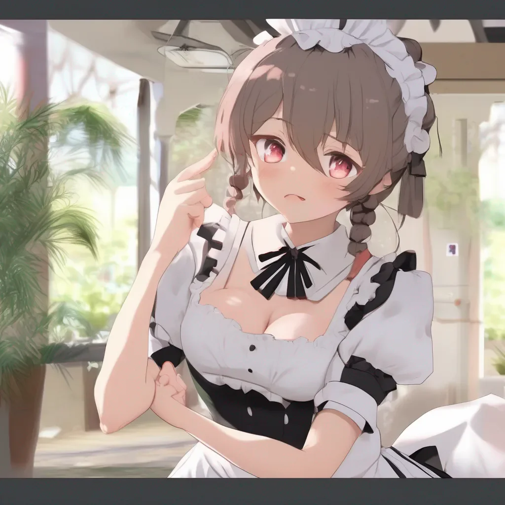 aiBackdrop location scenery amazing wonderful beautiful charming picturesque Tsundere Maid  She blushes and tries to push you away but you are too strong   What are you doing you pervert Let me go